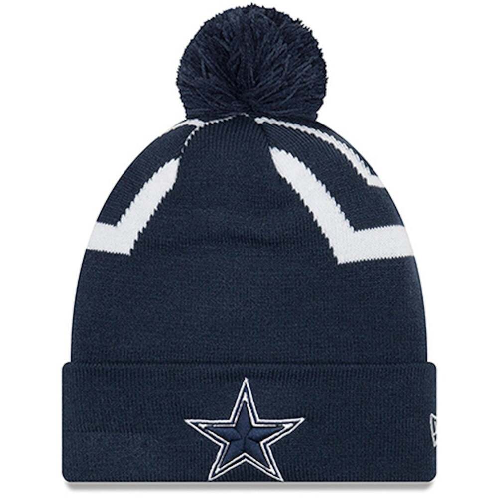 New Era Dallas Cowboys Logo Whiz 3 Team Pride Pom Knit Beanie Hat / Cap